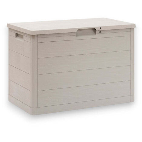 Baule multiuso in resina da interno esterno con maniglie e lucchettabile 77x44xH53 cm Woody'S160