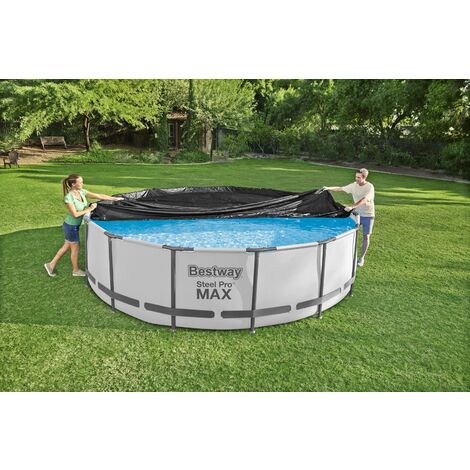 Steinbach Copertura Solare Per Piscina - Diametro 305 Cm, Telo Termico In Materiale Resistente, Perdipiù Protegge Dallo Sporco