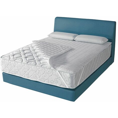 Coprimaterasso Matrimoniale 200x220 Cm - Microfibra Trapuntata Con Gonna - Foto 3