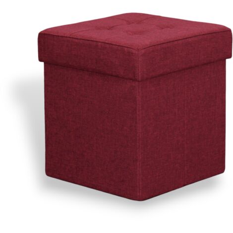 Pouf Contenitore Grigio Scuro Quadrato 38x38x40 cm