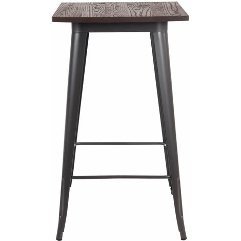 Tavolino quadrato da esterno 60x60 cm con piano in legno Woody (1/5)