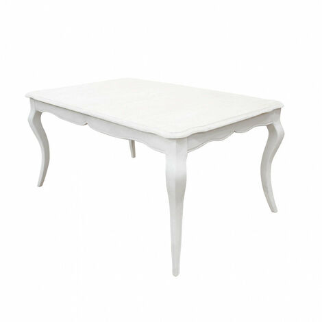 Tavolo allungabile da interno 160/200x100 cm con struttura in legno bianco Jessy - White
