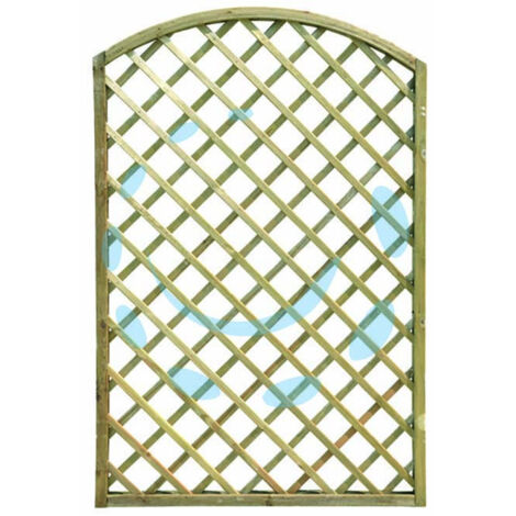 TRALICCIO AD ARCO IN PINO IMPREGNATO CORNICE MM.40X40 - Pannelli: 90x180