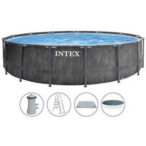 1PZ PISCINA "PRISMA FRAME GW" ROTONDA TEL. PORTANTE POMPA CM.457X122H