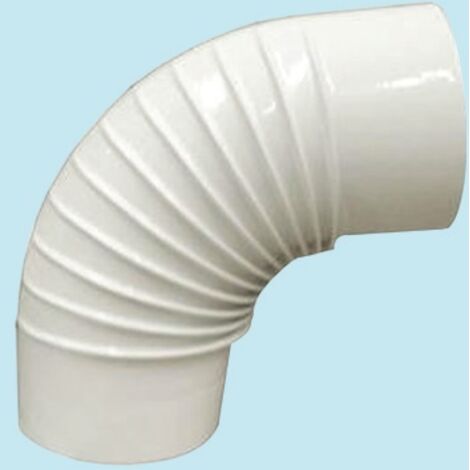 Gomito 90° Porcellanato Per Stufe A Legna Bianco "Ala Smalto Classic" - ø mm.140 (1/4)