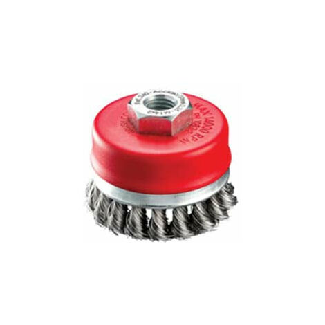 Spazzola A Tazza Per Smerigliatrice - &Oslash;120mm, Filo Acciaio Ottonato, Foro M14, Da Kippen