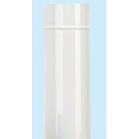Tubo Porcellanato Per Stufe A Legna Bianco Ala Smalto Classic - ø mm.100x250h.