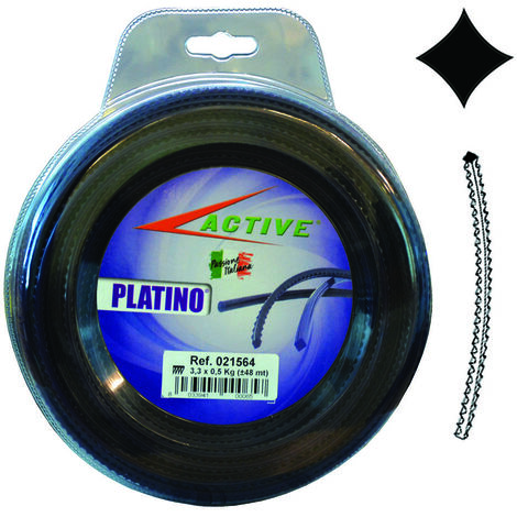 Filo Nylon "Platino" Seghettato Viola Per Decespugliatori - ø mm.2,7 - blister mt.50