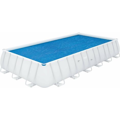Telo copertura solare termica per piscina rettangolare 732x366x132 cm Besyway 58228