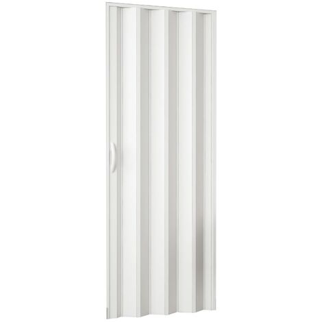 Porta a soffietto in PVC con apertura laterale e chiusura magnetica -  Bianco