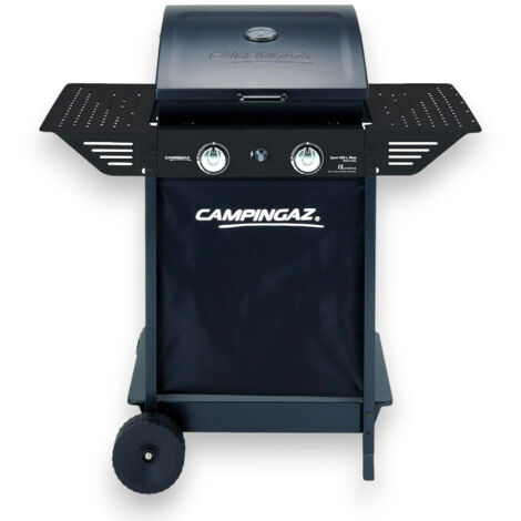 Barbecue a gas 2 bruciatori in acciaio con ruote e coperchio con termometro XPERT 100 L PLUS