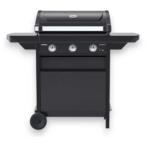Barbecue a gas 3 bruciatori in acciaio forno con termometro e ripiani richiudibili COMPACT 3L