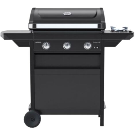 Barbecue a gas 3 bruciatori in acciaio fornello laterale e coperchio con termometro COMPACT 3LS