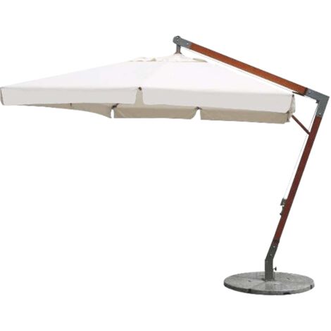 Ombrellone da giardino 3x4 mt con palo in legno girevole 360° Pisa
