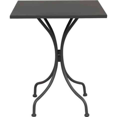 Tavolo quadrato 60x60 cm da esterno giardino con struttura e piano in acciaio Britain - White