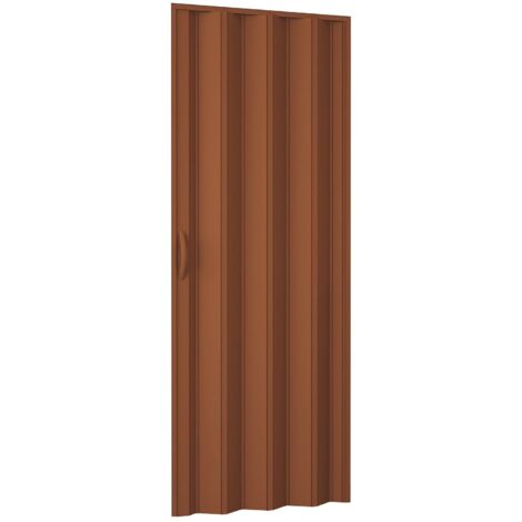 Porta a soffietto in PVC con apertura laterale e chiusura magnetica - Marrone