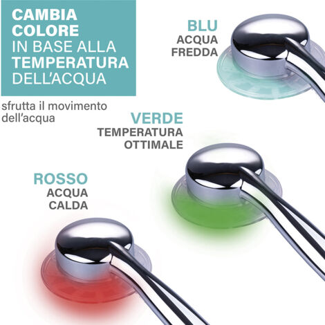 Soffione Doccia E Tubo Luce Terapia Doccia Led Doccia Ioni Negativi Pressione Controllo Temperatura Acqua Colore Ugello Portatile