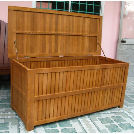 Baule in legno massiccio 130x55x59h accessori giardino (1/5)