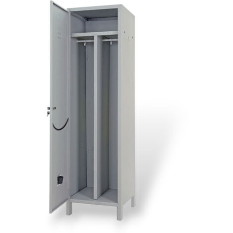 Armadio spogliatoio in metallo 50x50xH180 cm sporco pulito due posti 1 anta con serratura Prometal