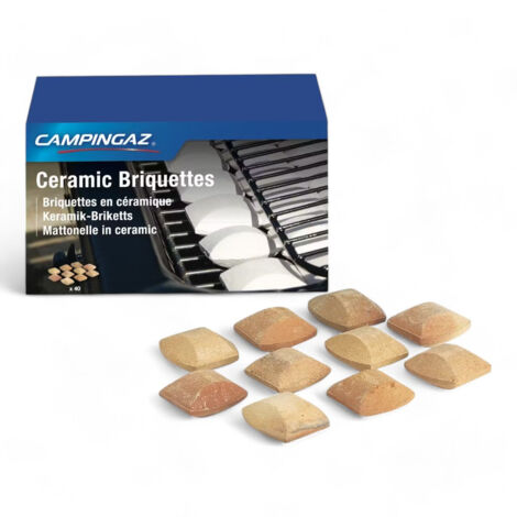 Mattonelle in ceramica per barbecue a gas distribuzione uniforme calore riduzione fiammate confezione 40 pezzi