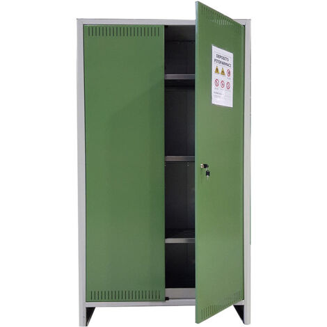 Armadio in metallo per deposito fitofarmaci alto 2 ante cm 179.5x100x40 L1000