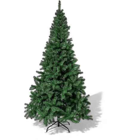 Tradineur Albero di Natale Verde Decorato con Set di 16 Palline Colore Oro e Luci Led Natale a Batterie Multicolore (240 Leds) Altezza Albero: 90 cm Facile Montaggio