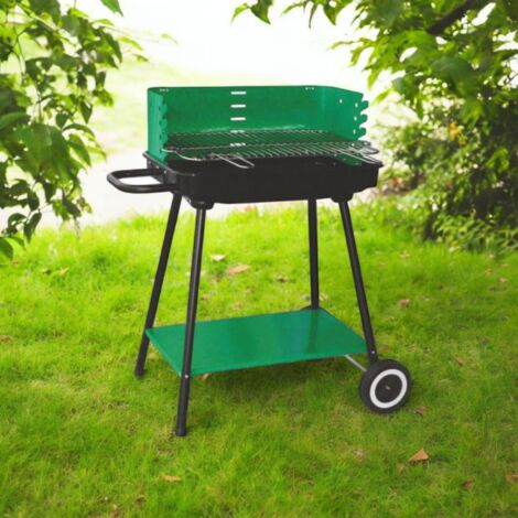 Barbecue A Carbone Con Griglia Girevole Ad Altezza Regolabile Con