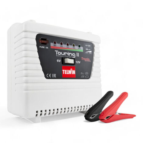 caricabatterie portatile 60w 6 12v 4 5a per accumulatori piombo con protezione sovraccarico e inversione polarità led (1/4)