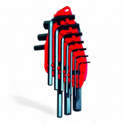 set chiavi maschio esagonali piegate con supporto in plastica blister serie 12 pezzi acciaio verniciato nero 1,5 a 10 mm (1/3)