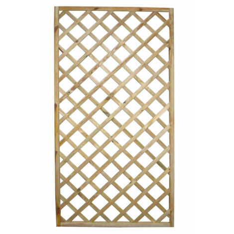 Traliccio in legno di pino impregnato dimensioni 120x180 cm con listelli 8x26 mm e cornice 30x34 mm ideale per giardini (1/5)