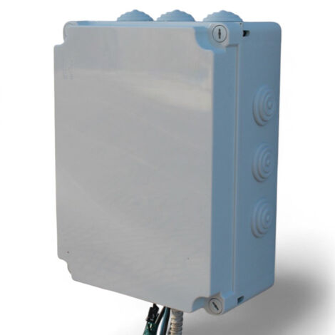 Scatola stagna IP65 con coperchio e passacavi in PVC resistenti agenti atmosferici e chimici protezione elettrica - 30x22x12 - 12 passacavi - IP65 piombabile