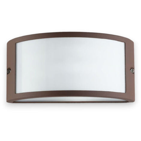 Applique plafoniera illuminazione esterna in alluminio e max 60W marrone (1/2)