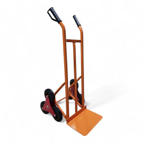 Carrello portatutto saliscale 200 kg struttura in acciaio ruote stellari rotanti in gomma piena per trasporto su scale
