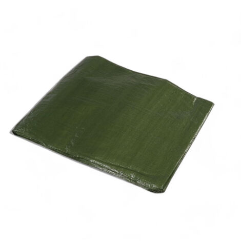 Telo occhiellato bordato rinforzato in polietilene verde blu per esterni peso leggero resistenza 85 grammi al mq - 4x6 mt