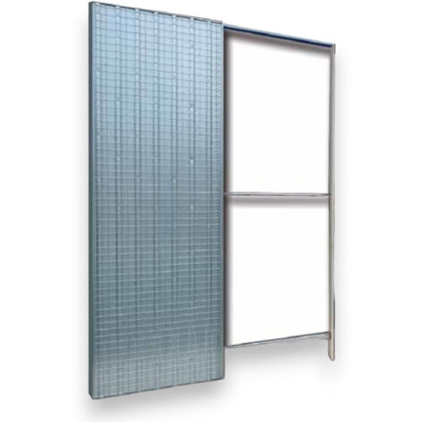 Controtelaio intonaco per porte a scomparsa in lamiera con spessore 105 mm - 70x210 cm