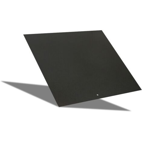 Pedana in acciaio salva pavimento quadrata per stufa a legna ed a pellet 79x79 cm