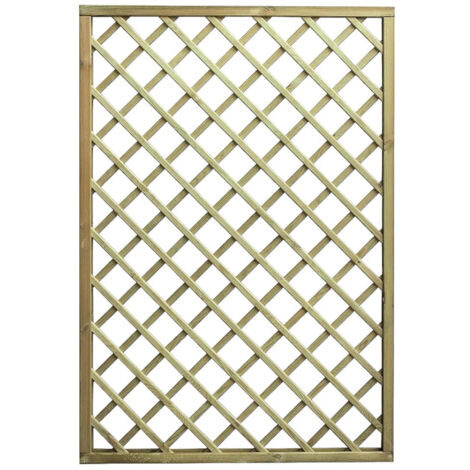 Pannello grigliato in legno impregnato rettangolare con cornice per esterno - 40xH180 cm