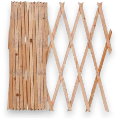 Traliccio estensibile 120xH180 cm da interno in legno impregnato per terrazze e balconi (1/5)