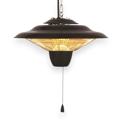 Stufa alogena 220V al carbonio a sospensione 42x42xH24 cm (1/5)