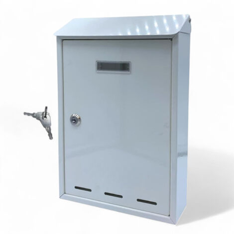 CASSETTA POSTALE IN ACCIAIO ZINCATO CON 3 FESSURE 37X10.5X37 CM GRIGIO - Foto 10