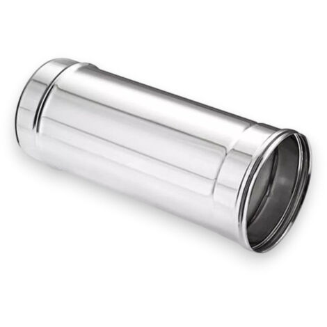 Tubo tondo in acciaio inox 304 per stufe a legna 0,5 mm altezza 50 cm - 12 cm