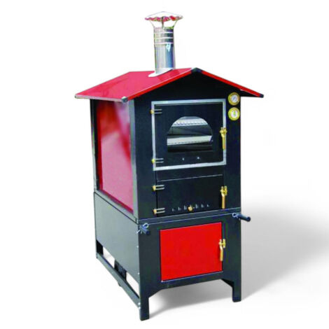 Forno a legna da esterno in metallo verniciato con piano cottura in materiale refrattario Fire (1/2)