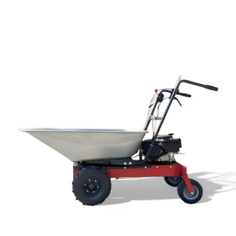 Motocarriola a scoppio 139 cc vasca zincata 110 lt con marcia manuale e retromarcia 102.6x72.6x28 cm (1/4)
