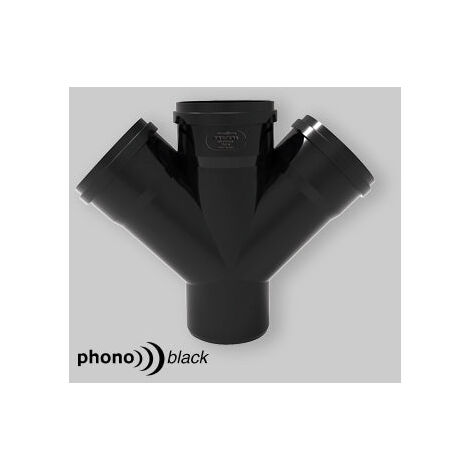 Derivazione Doppia Ridotta A 45° Maschio/Femmina "Phonoblack" 100 X 40/40 (1/3)