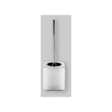 Scopino WC Gedy G-Flip In Acciaio Inox Nero Opaco Con Contenitore A Muro E Setole - 2