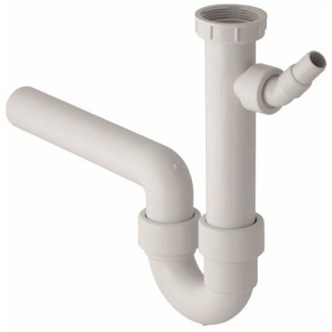 GEBERIT - SIFONE CURVO PER LAVELLO SCARICO ORIZZONTALE 1"1/2 BIANCO 152.713.11.1