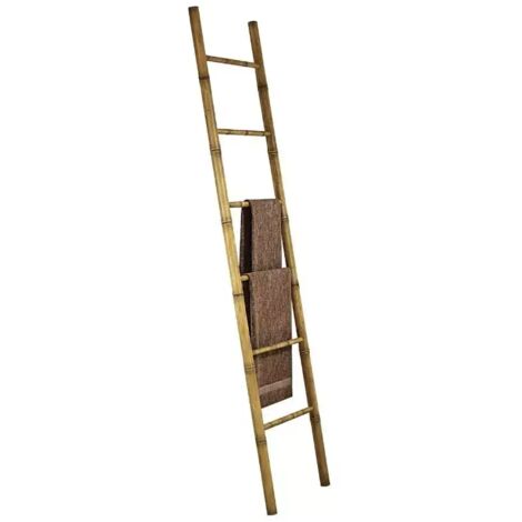 scaletta in bambu' porta asciugamani 6 pioli 50x4x190 cm