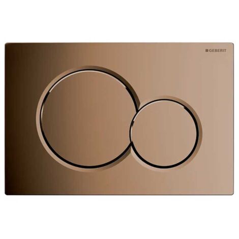 Placca Geberit Sigma01 Round Ottone Lucido Doppio Tasto 115.770.DT.5 Ottone Lucido