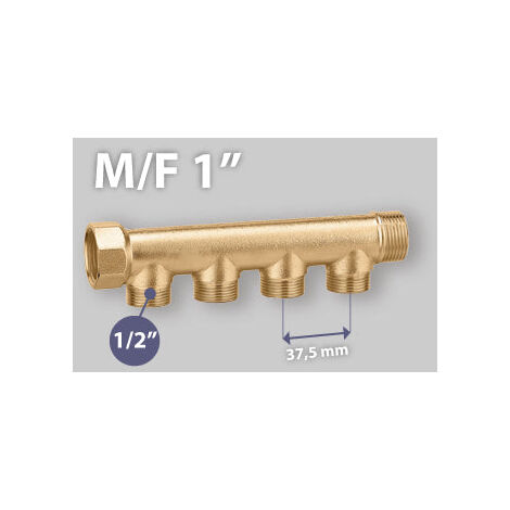 Collettore Lineare Componibile Maschio/Femmina 1" Icma 5 Vie Da 1/2"