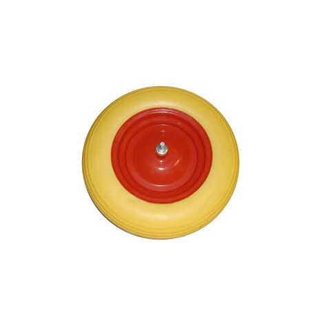 Ruota Per Carriola Pu Piena Perno Mm.12X170 - perno mm.12x170, interasse mm.110 (1/6)